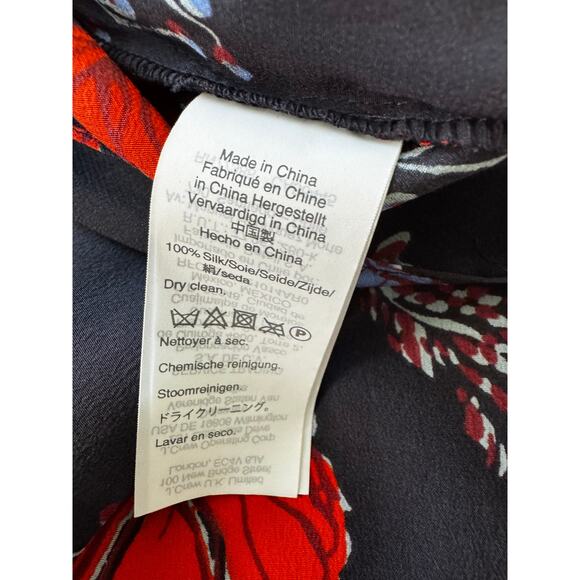 New MADEWELL Women's Loose Bouquet Night Vision Smocked Sleeve Wrap Top Size XS - Picture 8 of 8